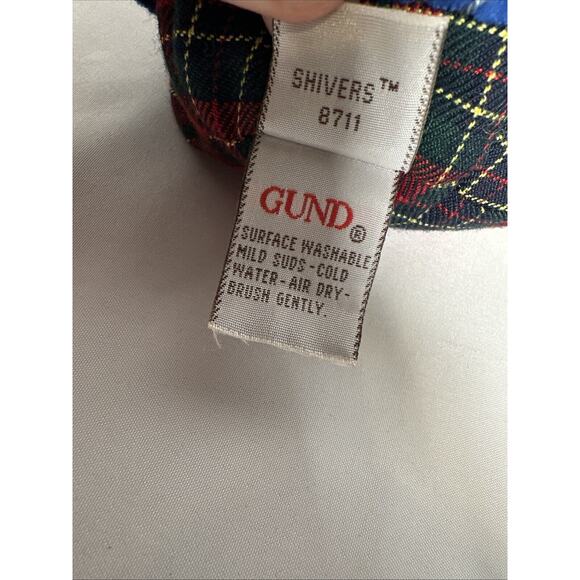 RARE 14” SHIVERS GUND Brown Plaid Moose Plush Stuffed Animal Collectible #8711 - Picture 6 of 7